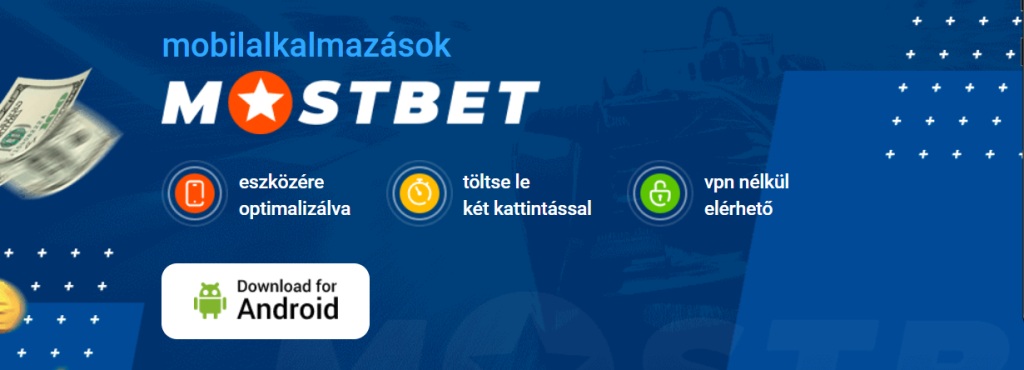 Mostbet app letöltési oldal Android és iOS ikonnal