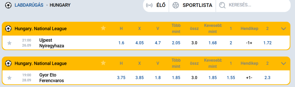  sportok és események